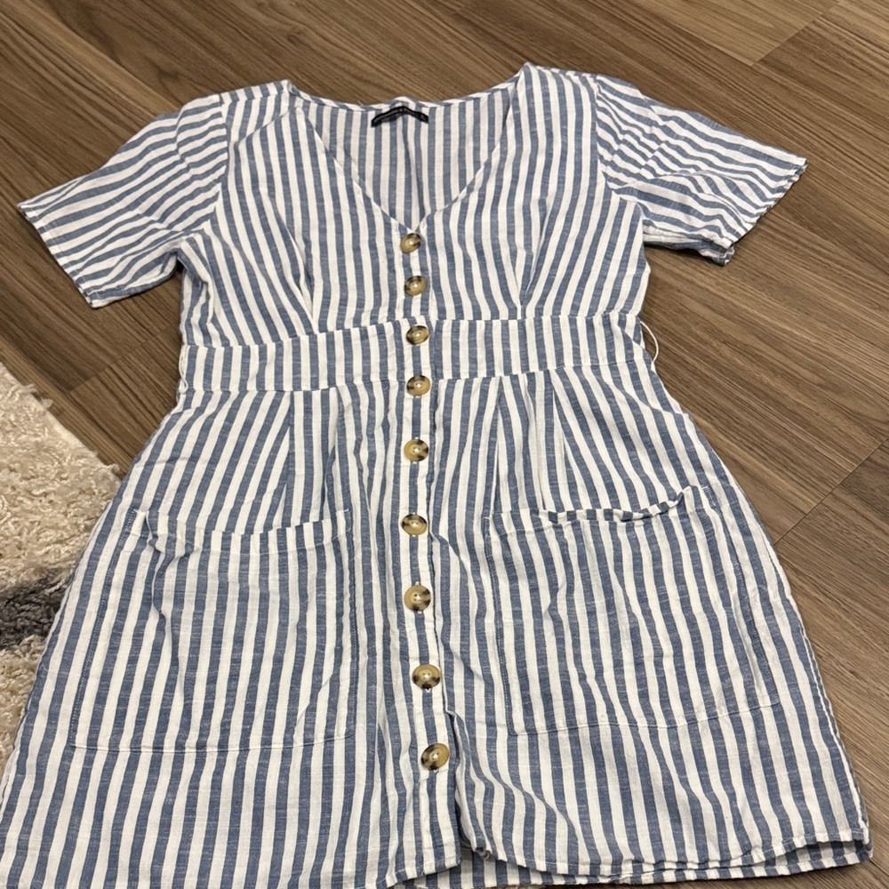 Abercrombie & Fitch Blue and White Striped  Dress